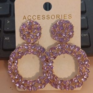 Lavender colored earrings